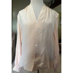 Betty Hanson 100% Silk Vintage Blouse 1980’s Size 10